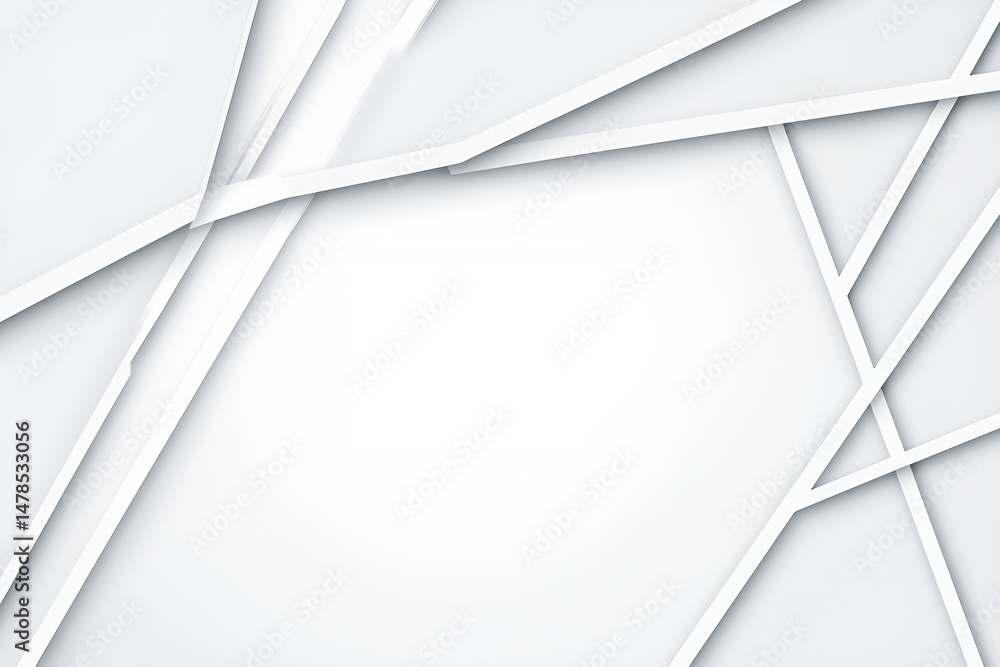 Poster abstract white layered geometric lines design creating an elegant modern background graphic for vari
