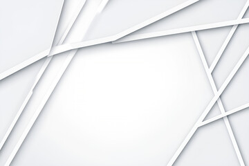 Abstract white layered geometric lines design creating an elegant modern background graphic for various creative uses