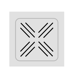 square chrome floor sewage drains vector illustration