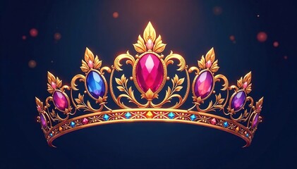 Elegant tiara vector illustration, perfect for invitations, logos, and more Available in various formats , regal, classic