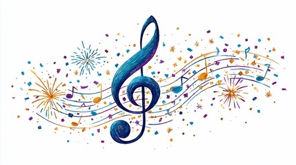 Musical revelry amidst joyful explosions of color