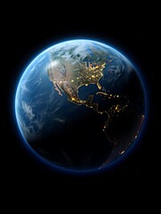 Obraz premium A powerful and realistic image of the Earth. Ideal for projects on geopolitics, science, education, sustainability and global impact.