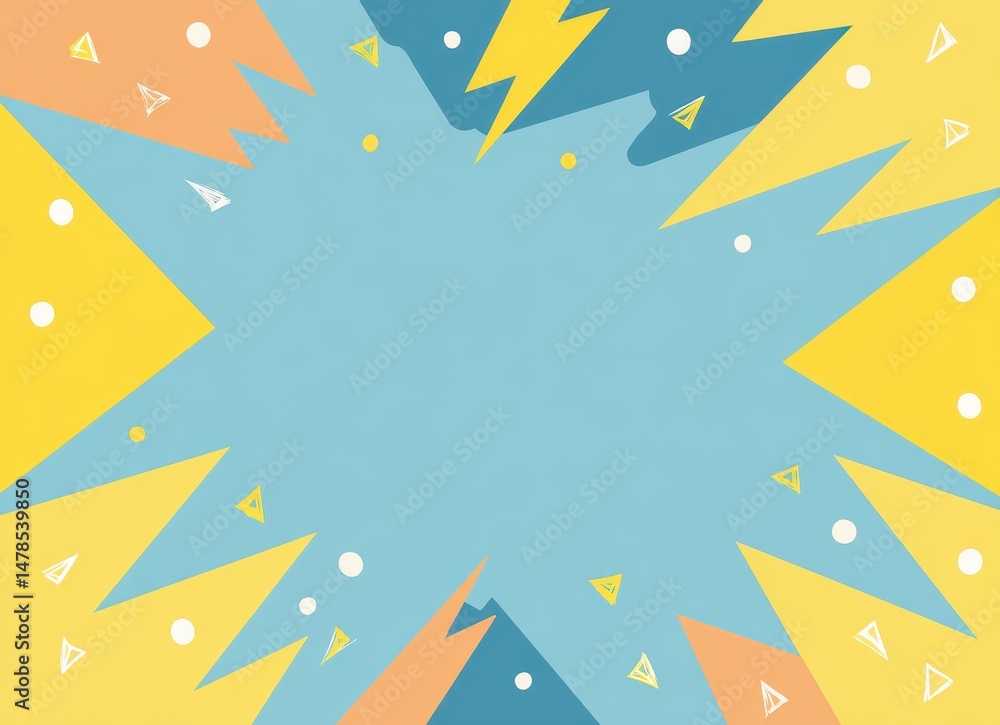 Poster dynamic abstract design with a vibrant color palette.