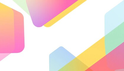 Abstract geometric gradient shapes overlap on white, creating a modern, minimalist design with ample empty space, gradient, lines