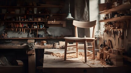 Handcraft a Unique Chair with Skilled Carpenters Perfecting Finishing Touches on Elegant Timeless Wooden Designs
