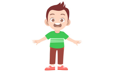 Fototapeta premium little boy pointing