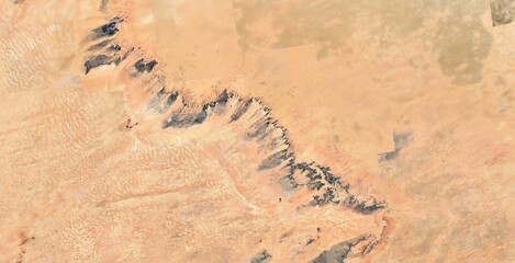 Sand Dunes of the Sahara Desert: Aerial View
