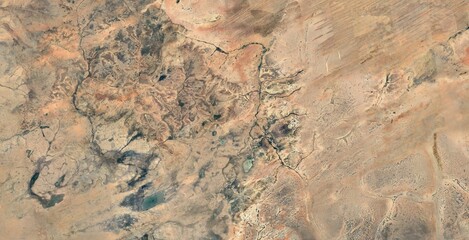 Sand Dunes of the Sahara Desert: Aerial View