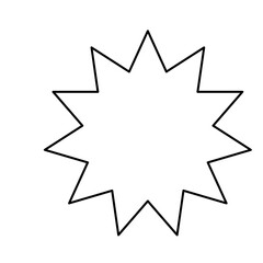 Star burst sticker vector