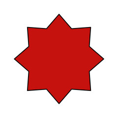 Star burst sticker vector