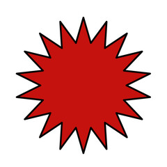 Star burst sticker vector