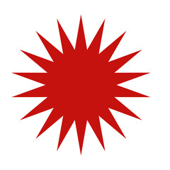 Star burst sticker vector