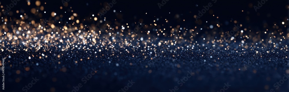 Aufkleber abstract design of sparkling particles on a dark background.