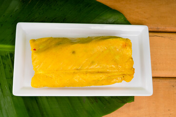 Delicious steamed tamales - Traditional Colombian food
