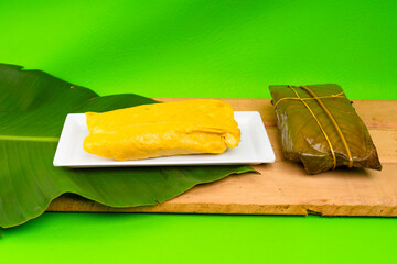 Delicious steamed tamales - Traditional Colombian food