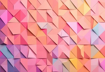 Obraz premium Origami-inspired geometric background with abstract mosaic, gradient-filled rectangles, backdrop, pattern