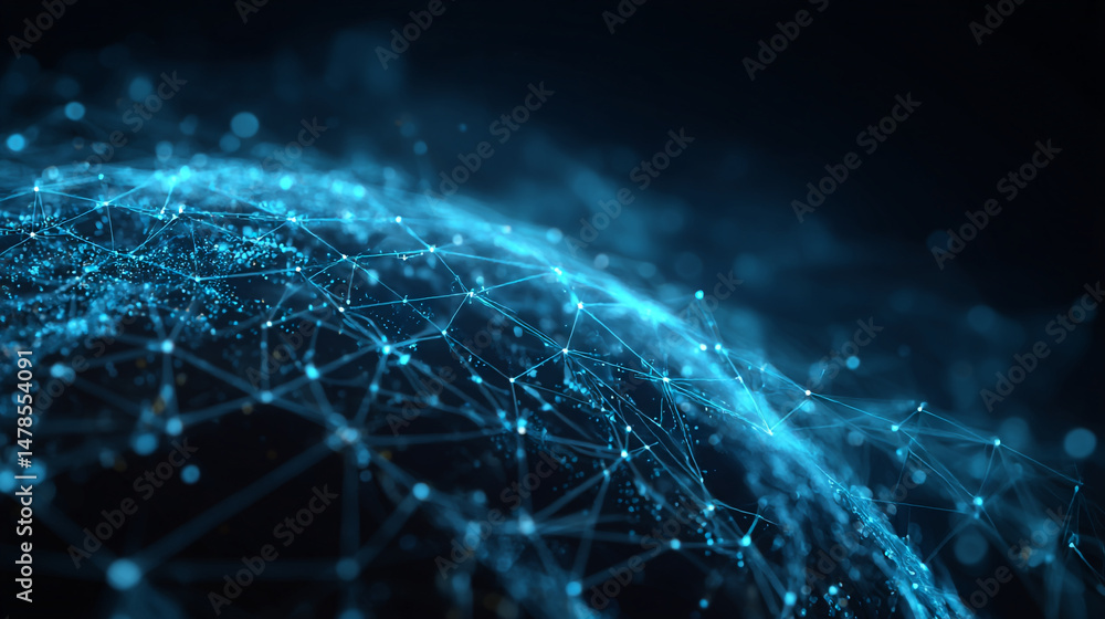 Poster abstract technology background digital network connection and data analysis concept art design