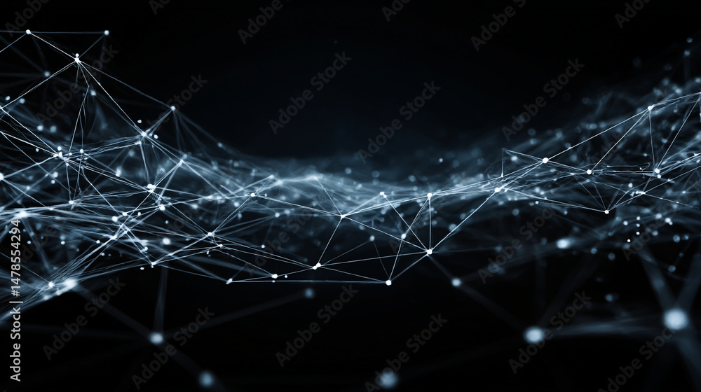 Poster abstract network connection background technology concept digital data and communication lines desig