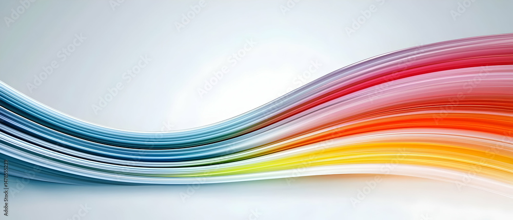 Poster abstract colorful wave pattern design