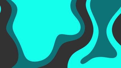 Abstract teal and gray wavy shapes seamless pattern for backgrounds, wallpapers, textiles, packaging, and digital designs in modern aesthetics.