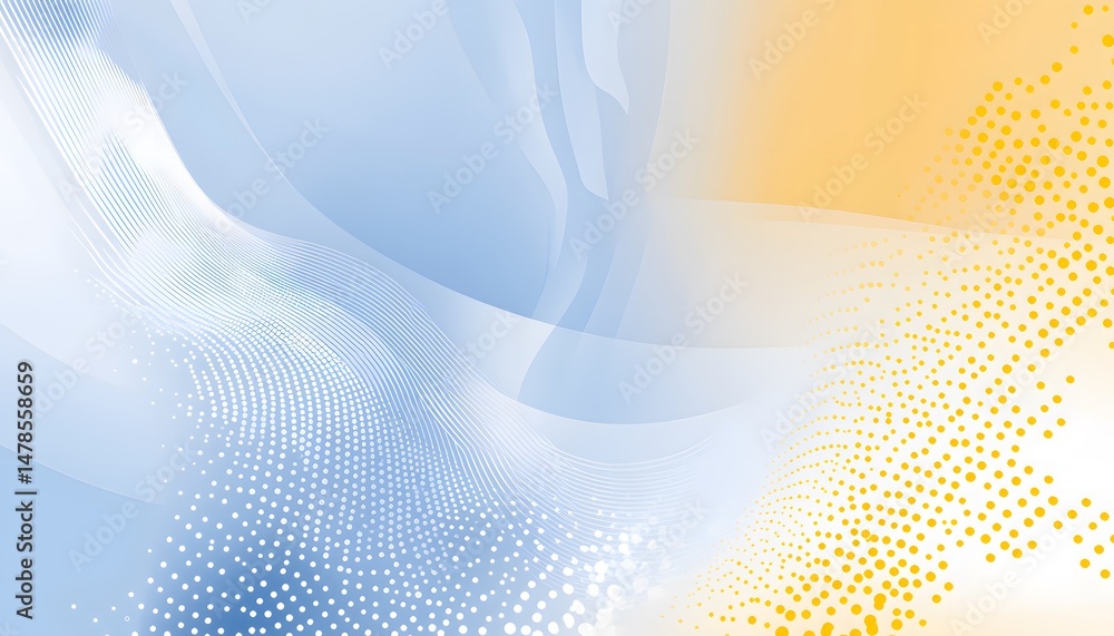 Fototapete abstract digital design with flowing curves and dotted patterns.