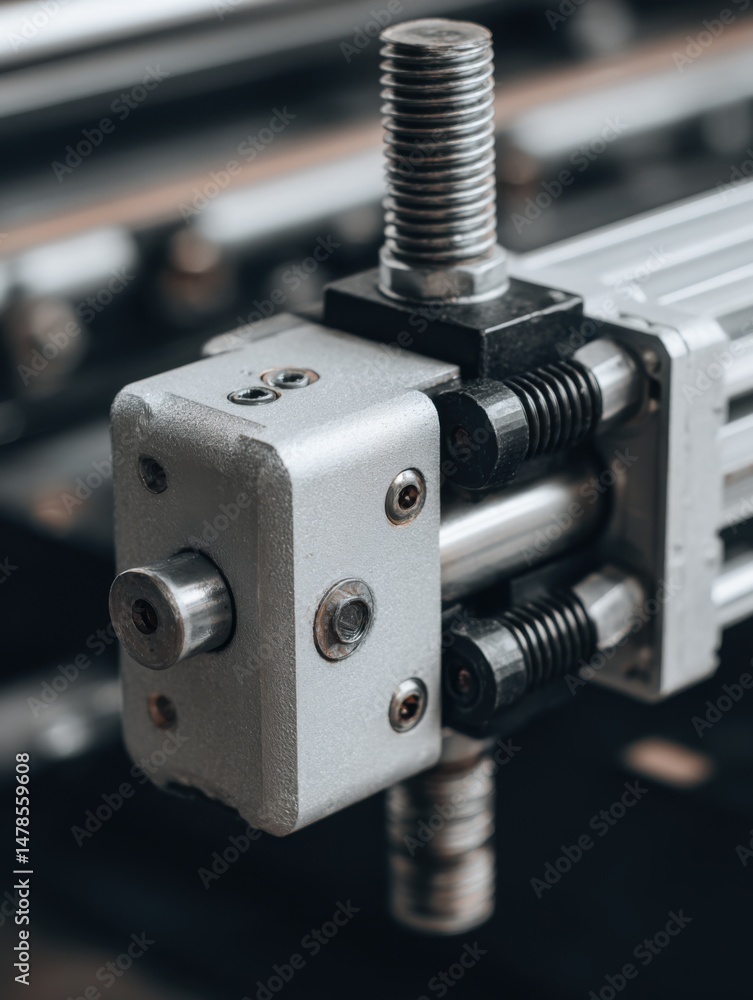 Aufkleber close up of industrial machinery component showing precision engineering and mechanical detail in a 