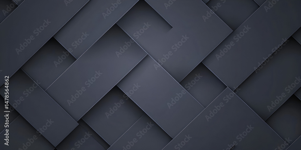 Aufkleber geometric design composition featuring overlapping rectangles in shades of gray creating a modern te