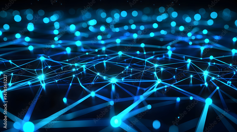 Poster visualizing neural networks abstract ai art digital realm infographic tech environment futuristic pe