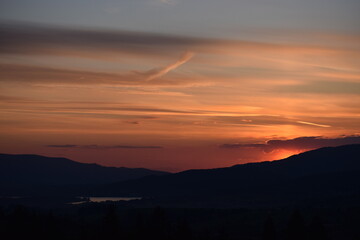 sunrise over the mountains
