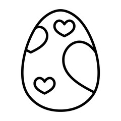 Egg Covered with Mixed Heart Shapes