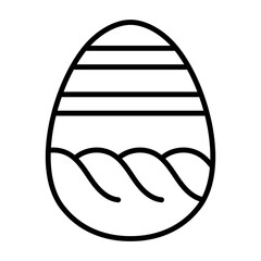 Egg with Wave Bottom and Top Stripe