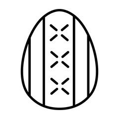 Egg Decorated with Rays and Lines