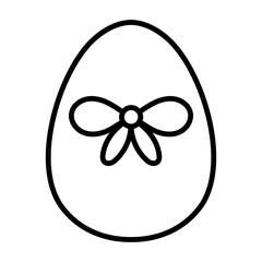 Egg with Simple Ribbon Decoration