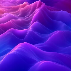 Obraz premium Abstract, vibrant, undulating landscape of glowing, colorful hills. A dynamic display of smooth, flowing forms, creating a sense of ethereal movement and depth