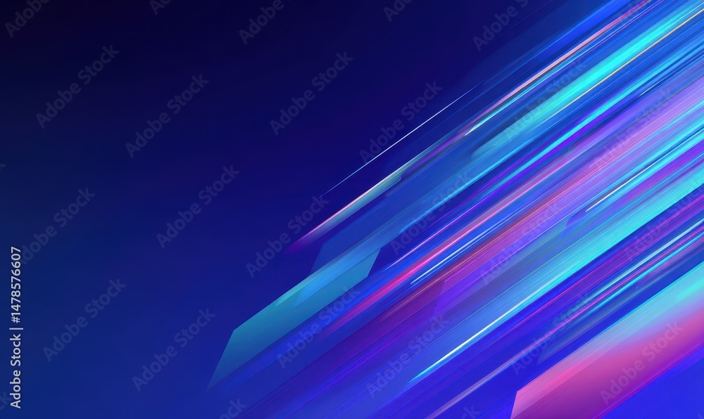 Poster abstract design with diagonal vibrant lines.