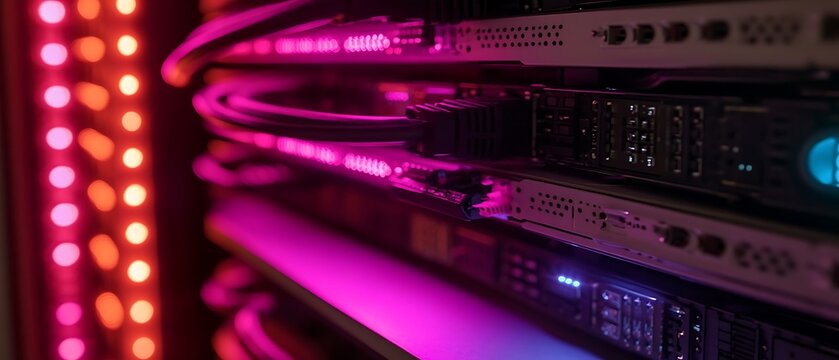 Server rack in a data center
