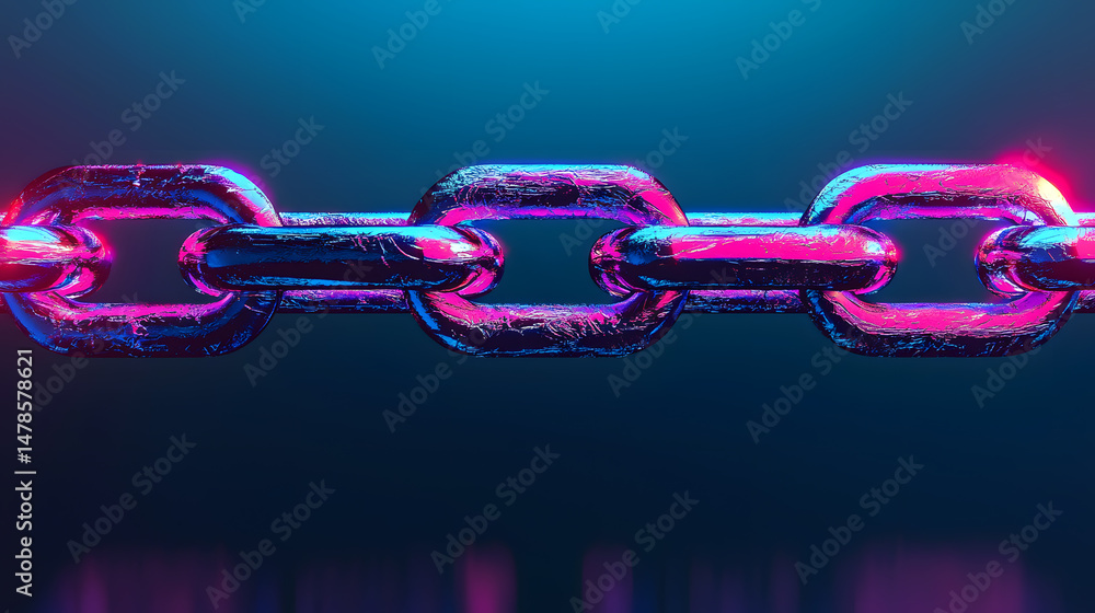 Poster illuminating blockchain concept digital realm visual art futuristic environment abstract viewpoint g
