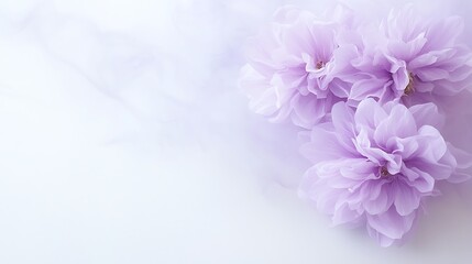 Fototapeta premium Elegant lavender peonies on a soft background