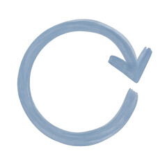 Blue Arrow Brushstroke