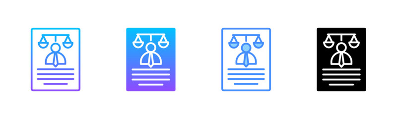 Affidavit Multi Style Icon Set