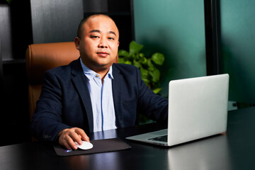 businessman working on computer