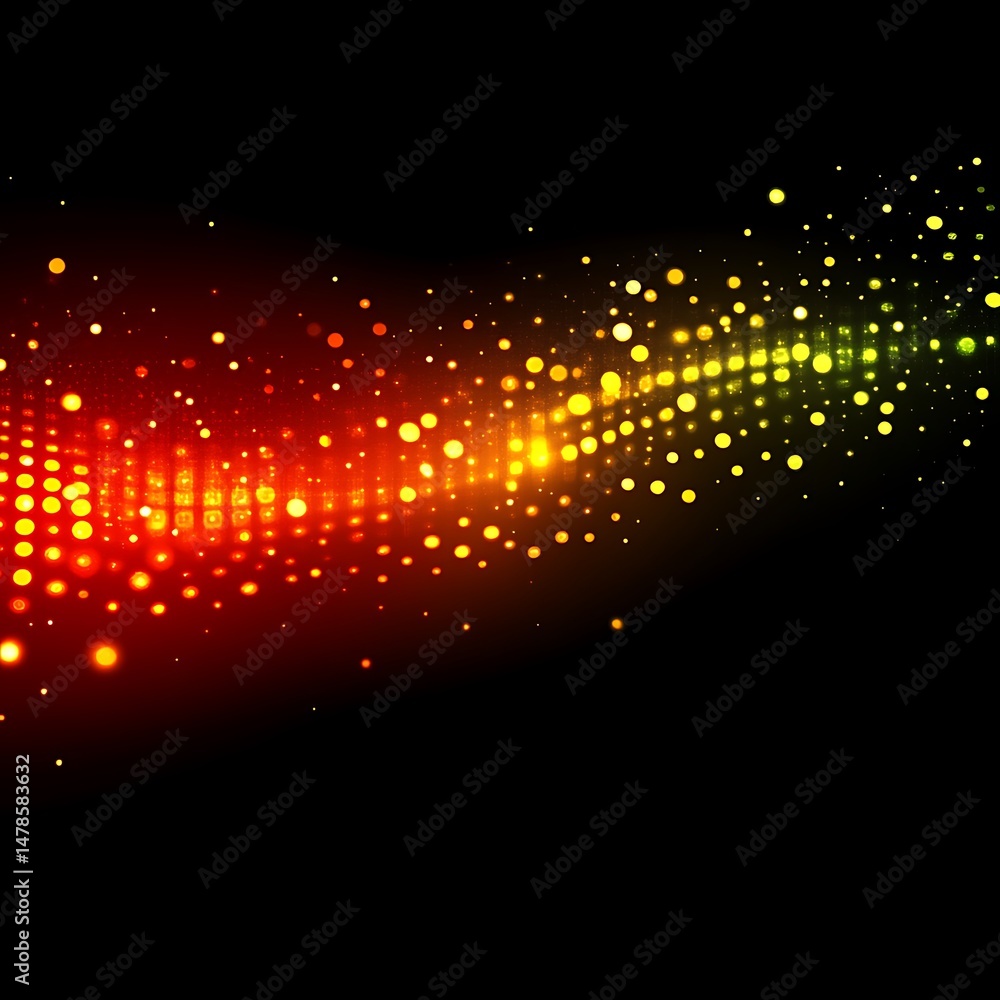 Poster abstract glowing wave design. dynamic and colorful digital graphic