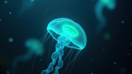 Obraz premium bioluminescent jellyfish