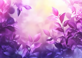 Soft, dreamy foliage in vibrant pinks and purples