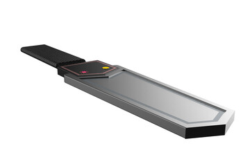 UNIVERSAL HAND HELD METAL DETECTOR PROFESSIONAL, Black Handheld, for Security Screening Purposes, Portable Metal Detection Scanner for Identifying Concealed Metallic Objects, Inspection Tool on a PNG 