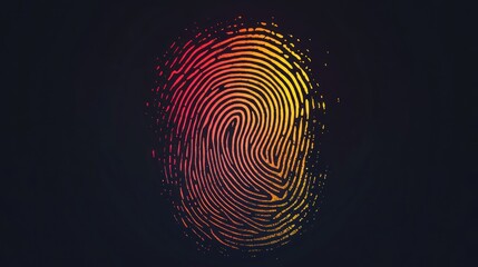 Artistic fingerprint logo with an abstract pattern