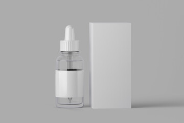 Dropper Bottle Mockup. 3D Render