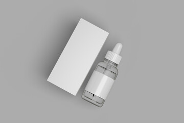 Dropper Bottle Mockup. 3D Render
