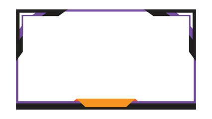 Cool game live streaming overlay frames, gaming overlay frames, simple and cool overlay frames
