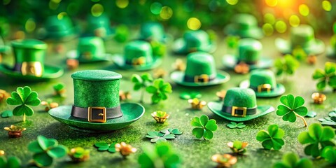 Mini St. Patrick's Day Watercolor Pattern: Festive Tilt-Shift Photography